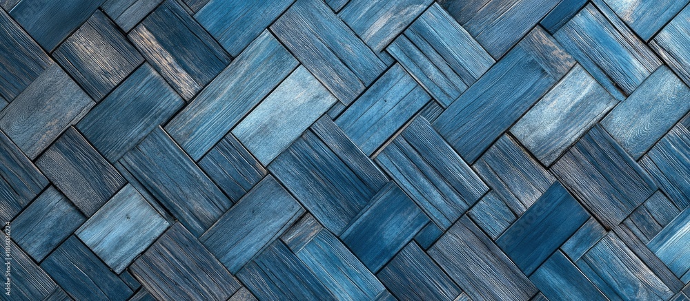 Aufkleber blue wooden parquet pattern. with copy space image. place for adding text or design