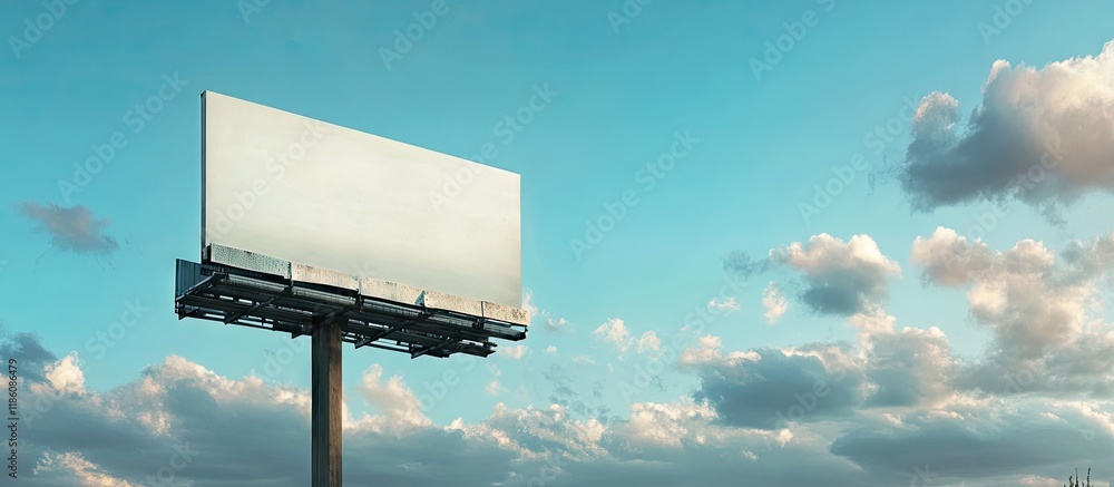 Aufkleber Empty billboard for upcoming advertisement. with copy space image. Place for adding text or design