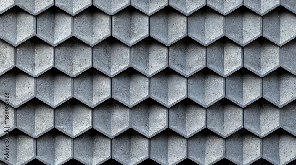 Poster abstract geometric hexagonal concrete wall texture pattern