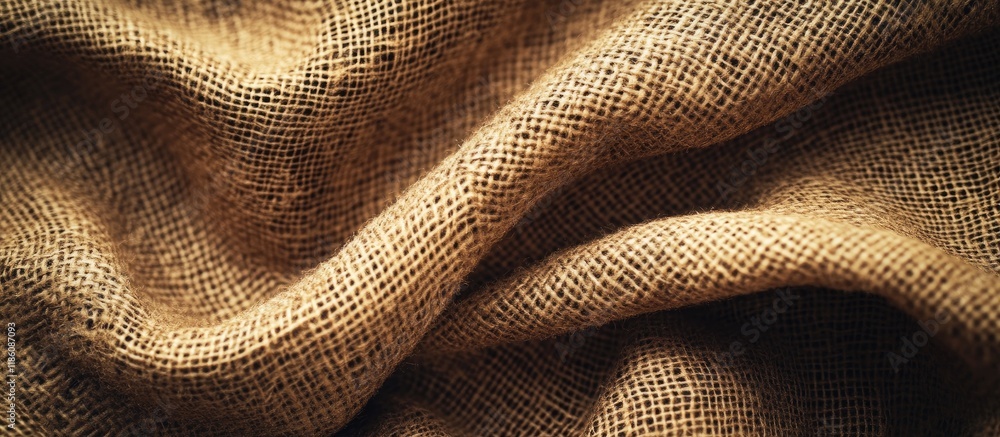 Poster fabric texture close up of a brown textile pattern background with copyspace for text decoration