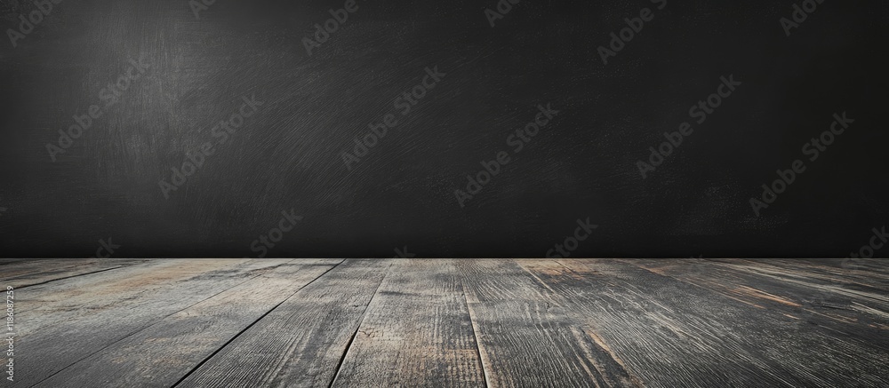 Poster empty black chalkboard background featuring a chalk smudge texture vacant educational wooden wall bl