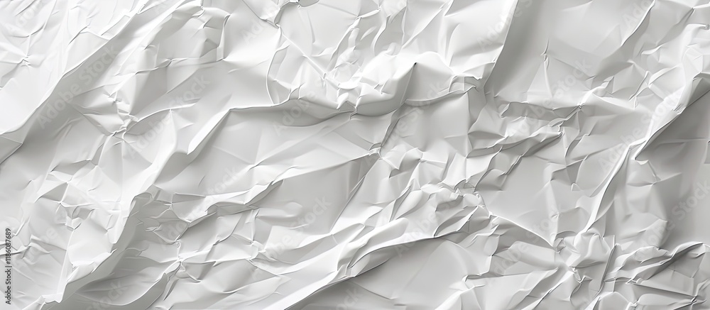 Fototapete white wrinkled paper texture background. with copy space image. Place for adding text or design