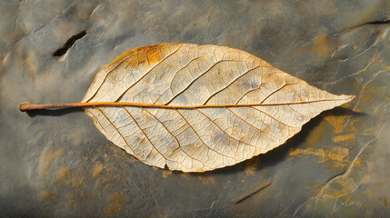 Autumn Leaf Detail: A Close-Up of Nature's Beauty in Earthy Tones and Textured Foliage