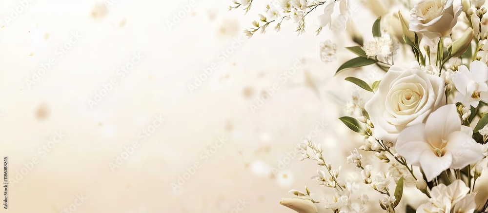 Aufkleber wedding floral background. with copy space image. place for adding text or design