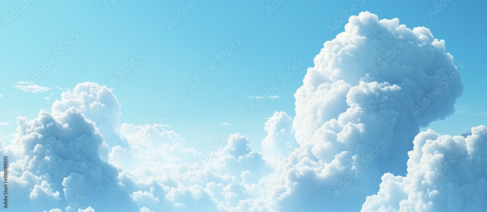 Leinwandbilder white clouds in a blue sky. with copy space image. place for adding text or design