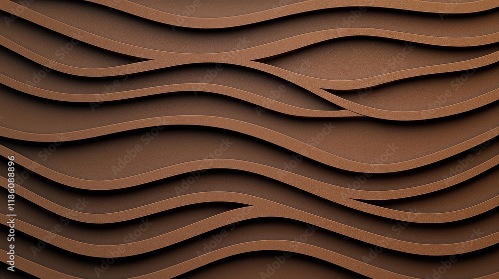 Poster abstract brown wave pattern background texture