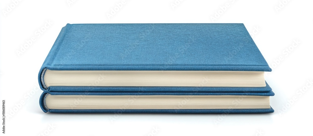 Aufkleber Front and back views of a blue book cover set against a white background. with copy space image. Place for adding text or design