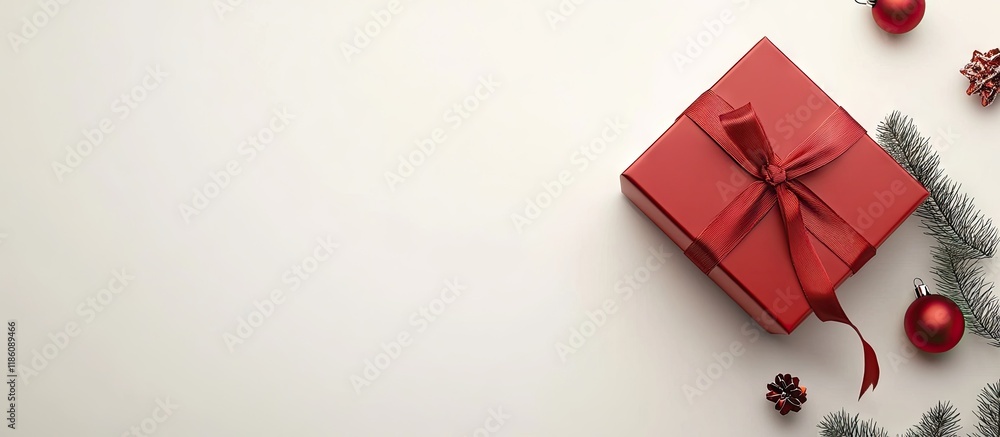 Aufkleber Holiday gift Isolated on a white background. with copy space image. Place for adding text or design