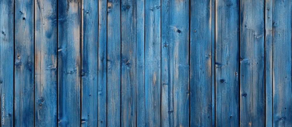 Aufkleber texture of wooden planks blue backdrop. with copy space image. place for adding text or design