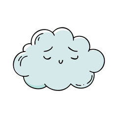 calm cloud vector icon, singles awareness vector illustration - simple illustration of calm cloud perfect for logos, and self love -themed designs.
