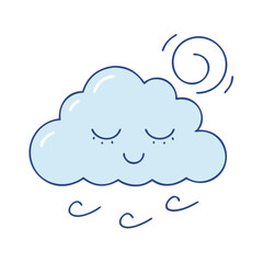 calm cloud vector icon, singles awareness vector illustration - simple illustration of calm cloud perfect for logos, and self love -themed designs.