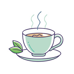 calming tea vector icon, singles awareness vector illustration - simple illustration of calming tea perfect for logos, and self love -themed designs.