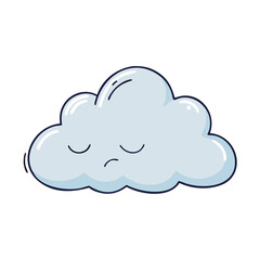calm cloud vector icon, singles awareness vector illustration - simple illustration of calm cloud perfect for logos, and self love -themed designs.