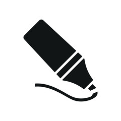 Highlighter icon with a clean and minimalistic look, perfect for enhancing stationery, office, or productivity-themed projects
