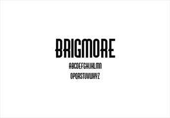 Braigmore font for logo and headline. Isolated vector typeset