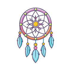 dream catcher vector icon, singles awareness vector illustration - simple illustration of dream catcher perfect for logos, and self love -themed designs.