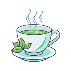 cup of herbal tea vector icon, singles awareness vector illustration - simple illustration of cup of herbal tea perfect for logos, and self love -themed designs.