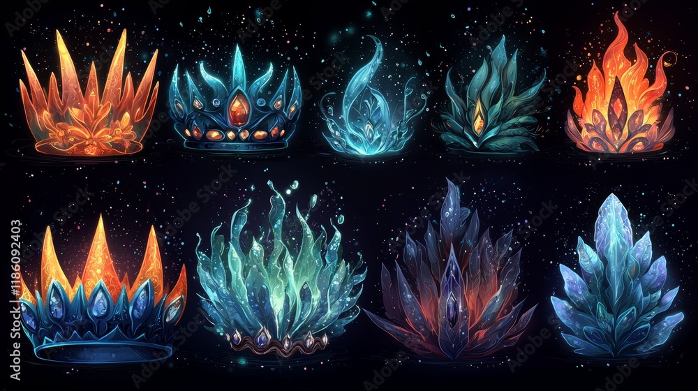 Poster in motion graphics or mobile games, this animation sprite sheet includes a splash sequence with crow
