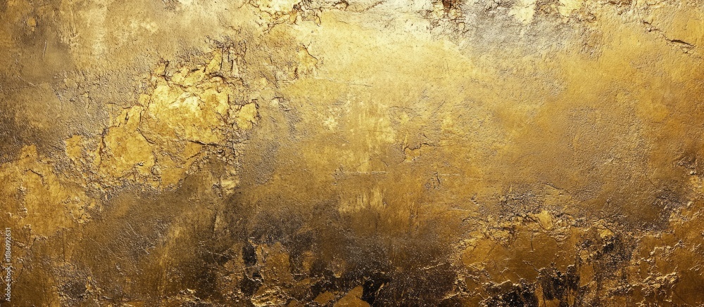 Aufkleber gold painted concrete wall background and texture. with copy space image. place for adding text or d