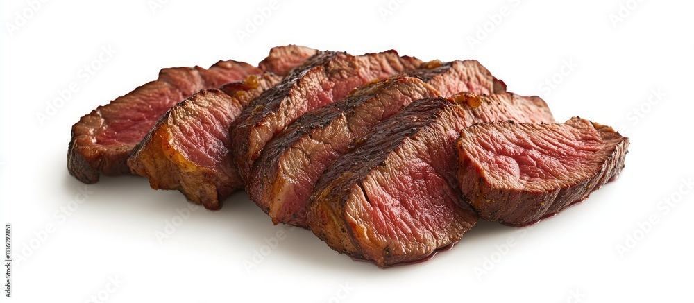 Leinwandbilder smoked sirloin set against a white background. with copy space image. place for adding text or desig