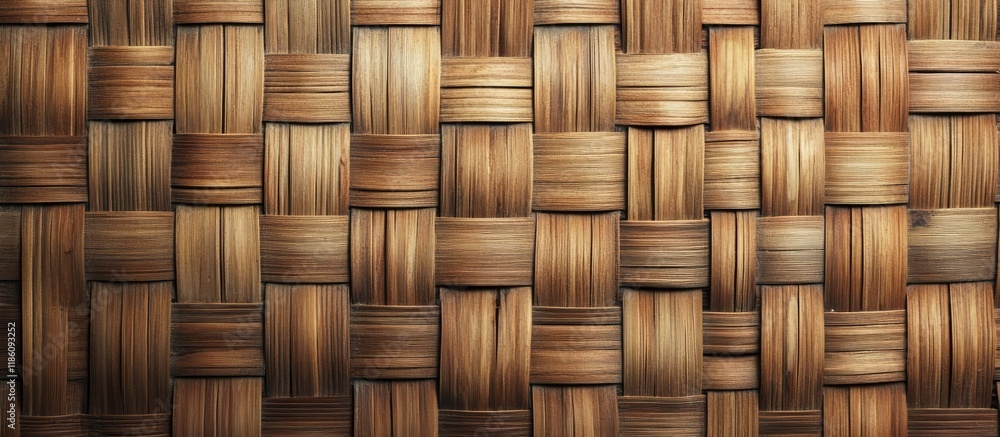 Fototapete Bamboo weave wood texture pattern background created from handmade craft baskets. with copy space image. Place for adding text or design