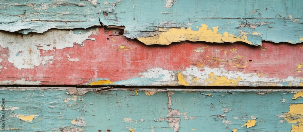 Aufkleber worn paint on wood. with copy space image. place for adding text or design