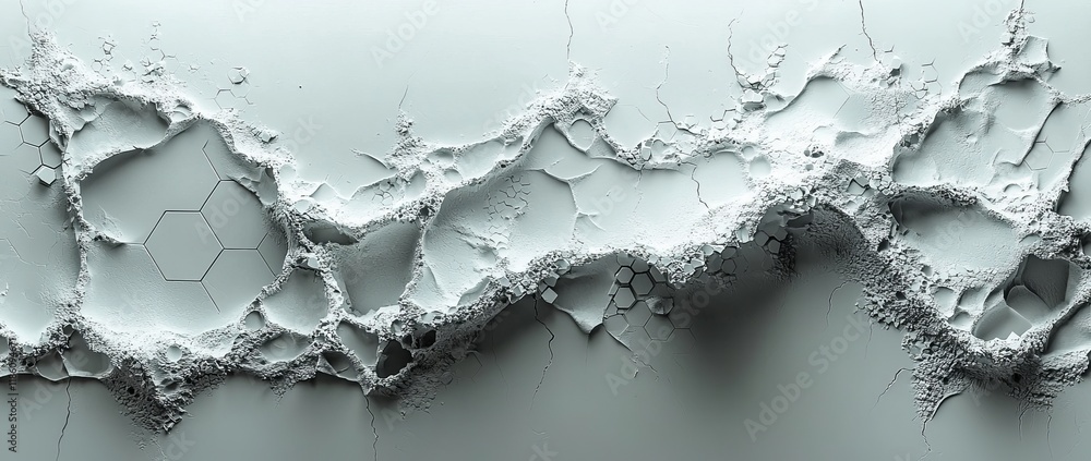 Aufkleber looped 4k rendering with a continuous white geometric design in the background