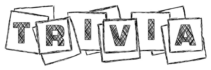 Trivia Sketch Boxes Horizontal Text Texture 