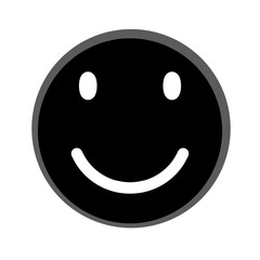 smiley face icon. black smiley icon