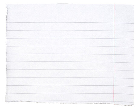 Torn paper of note book on transparent backgorund