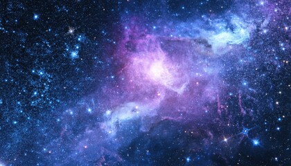 Nebula and galaxies in space. Abstract cosmos background