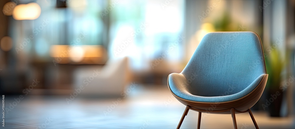 Aufkleber chair Background modern chair furniture blurred background abstract Defocused Bokeh. with copy space image. Place for adding text or design