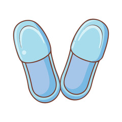 soft slippers vector icon, singles awareness vector illustration - simple illustration of soft slippers perfect for logos, and self love -themed designs.