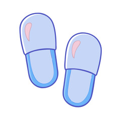 soft slippers vector icon, singles awareness vector illustration - simple illustration of soft slippers perfect for logos, and self love -themed designs.