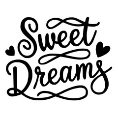 Cute lettering "Sweet dreams" vector