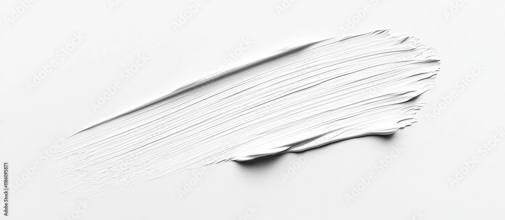 Leinwandbilder white paint brush stroke on a white background top view. with copy space image. place for adding tex