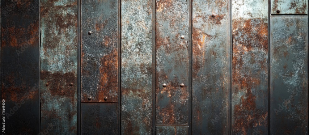 Fototapete metal backdrop. with copy space image. place for adding text or design