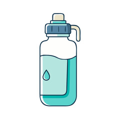 water bottle vector icon, singles awareness vector illustration - simple illustration of water bottle perfect for logos, and self love -themed designs.