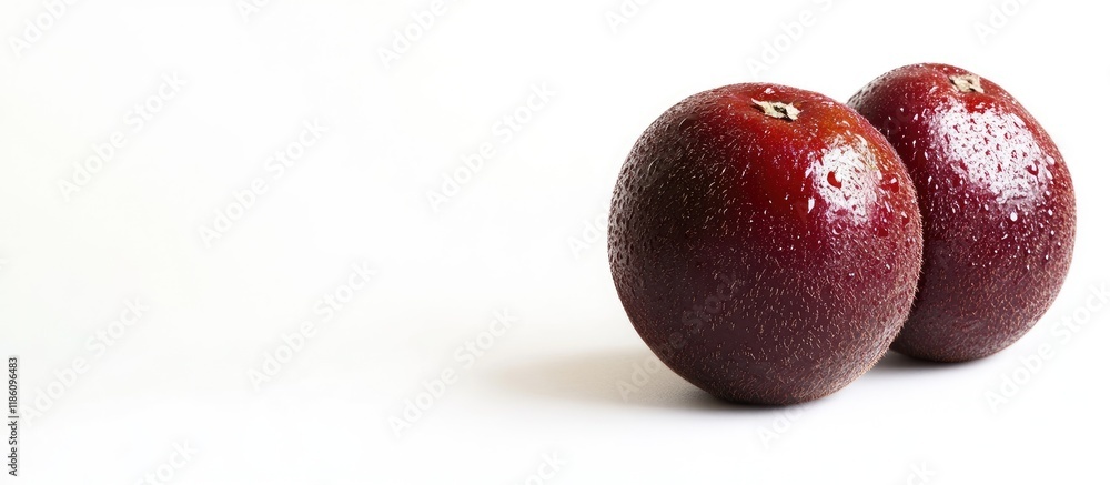 Aufkleber Ruby red kiwi fruit on a white background. with copy space image. Place for adding text or design