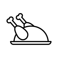 Thanksgiving Turkey line icon