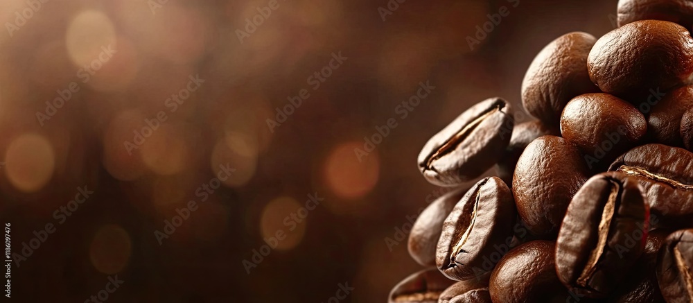 Leinwandbilder background of roasted coffee beans. with copy space image. place for adding text or design