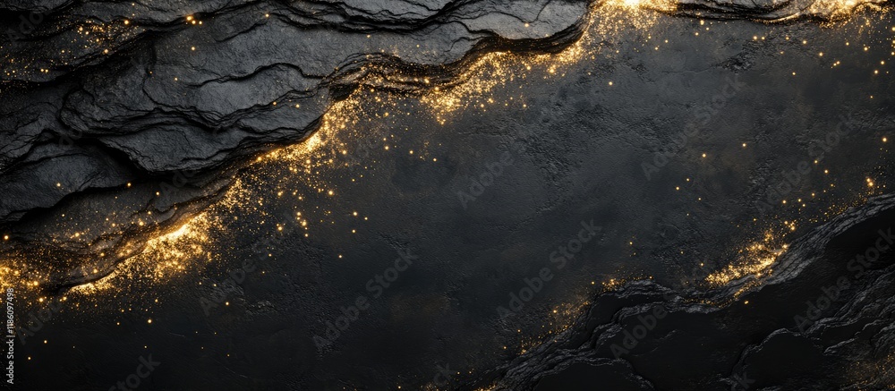 Fototapete stunning backdrop of black and gold. with copy space image. place for adding text or design