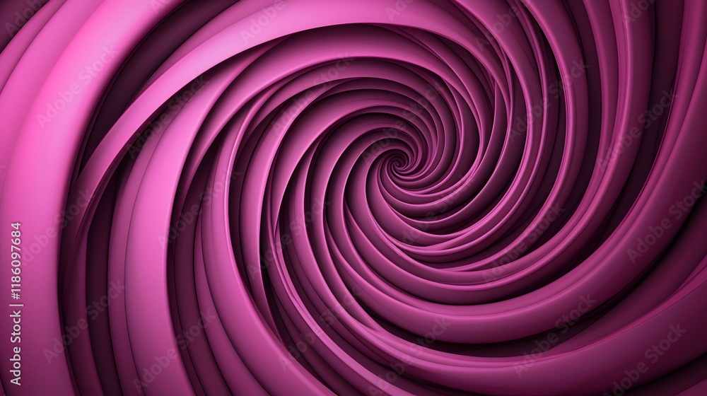 Poster the image contains an abstract rendering of a swirling, three-dimensional purple spiral.a mesmerizin