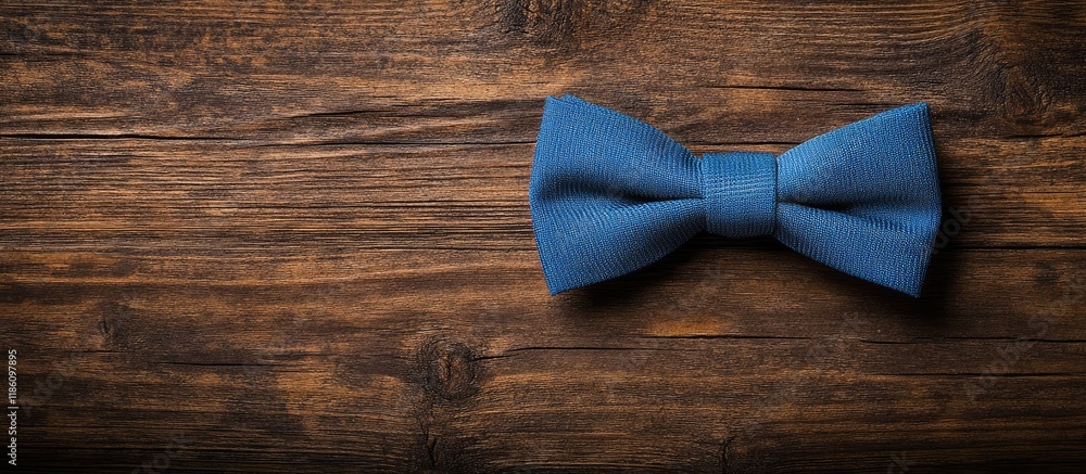 Aufkleber happy father s day a special bow tie rests on a wooden table leaving empty copyspace for a message o