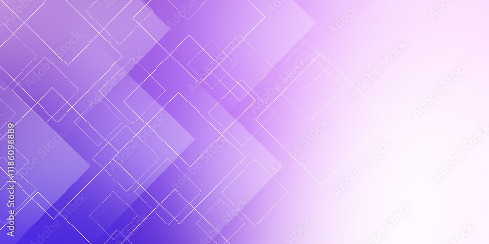 Aufkleber purple white techno abstract background overlap layer on bright space with squares effect decoration