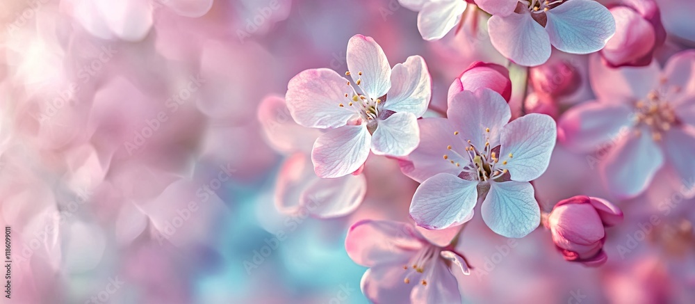 Poster spring bloom natural backdrop or floral texture. with copy space image. place for adding text or des