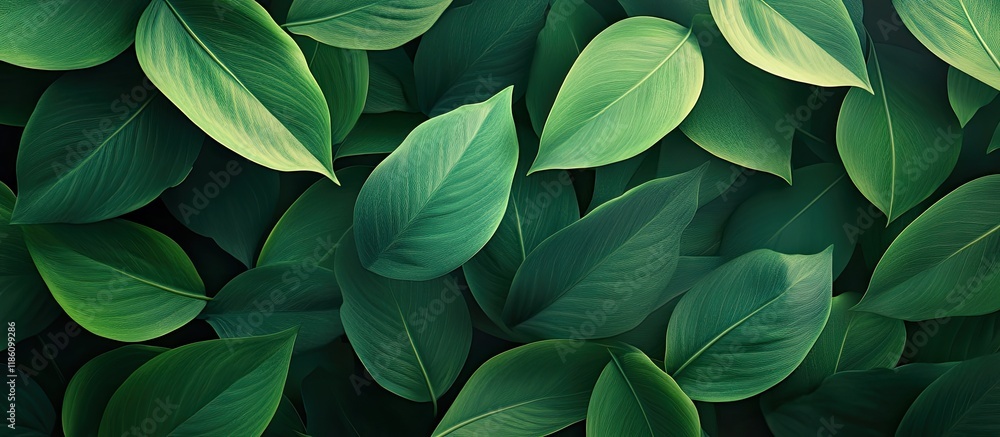 Poster background of green leaves. with copy space image. place for adding text or design