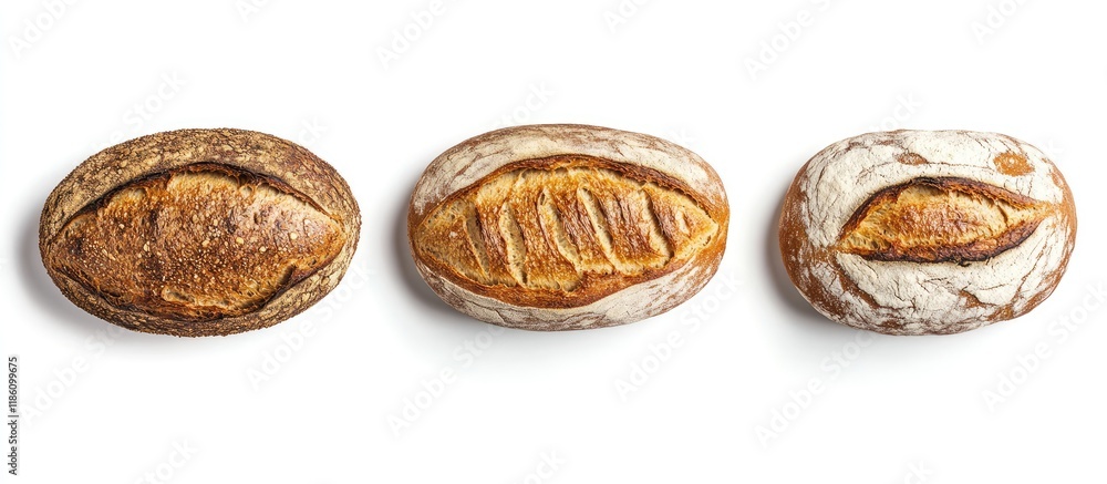 Poster bread set against a white background. with copy space image. place for adding text or design