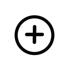 Fototapeta premium Black and white circle with a white cross in the center. The circle is a symbol of unity and the cross is a symbol of hope and healing.