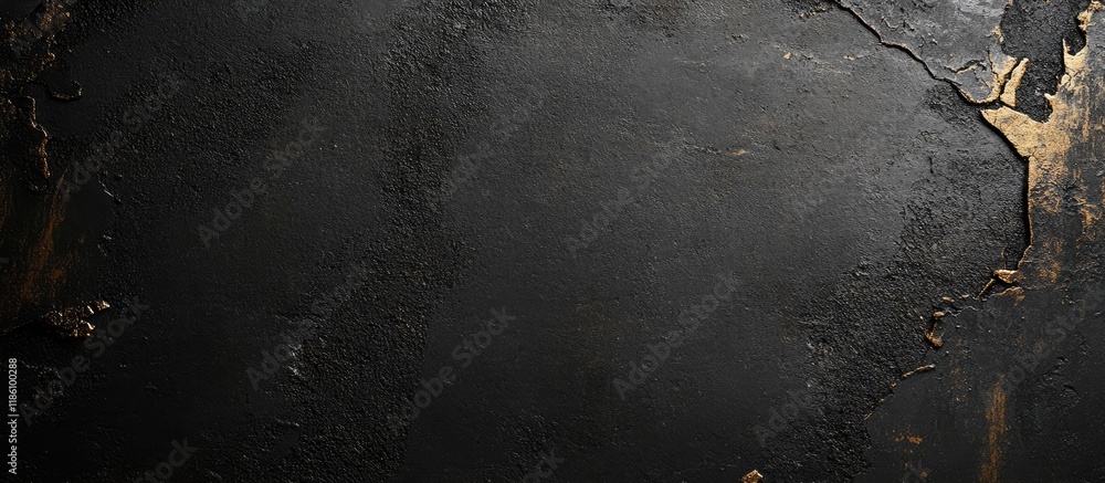 Fototapete A range of designs on a black concrete backdrop with room for text Top view. with copy space image. Place for adding text or design